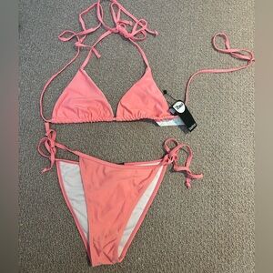 Boohoo pink bikini